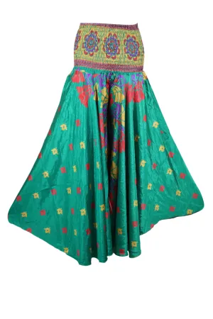 Boho Hippie Forest Green Floral Palazzo Pants: Breezy, Spring Vibes