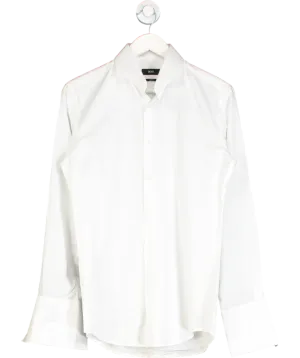 BOSS White Slim Fit Cotton Shirt UK S