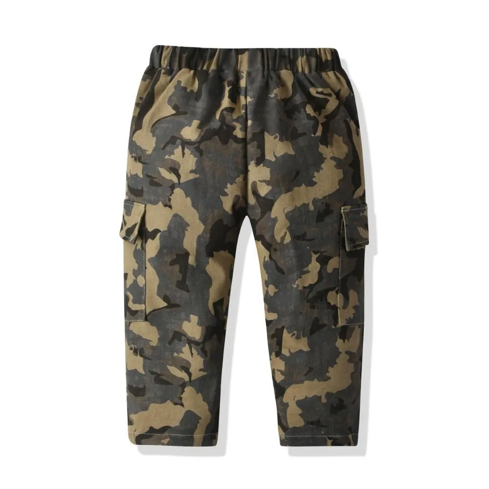 Boys Camouflage Elastic Band Pants Wholesale Boy Clothing