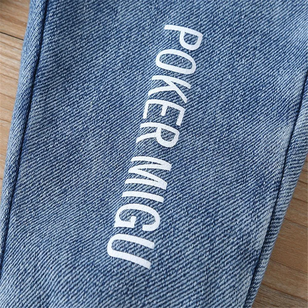 Boys Pocket Letter Elastic Waist Warm Pants Boy Clothing Wholesale