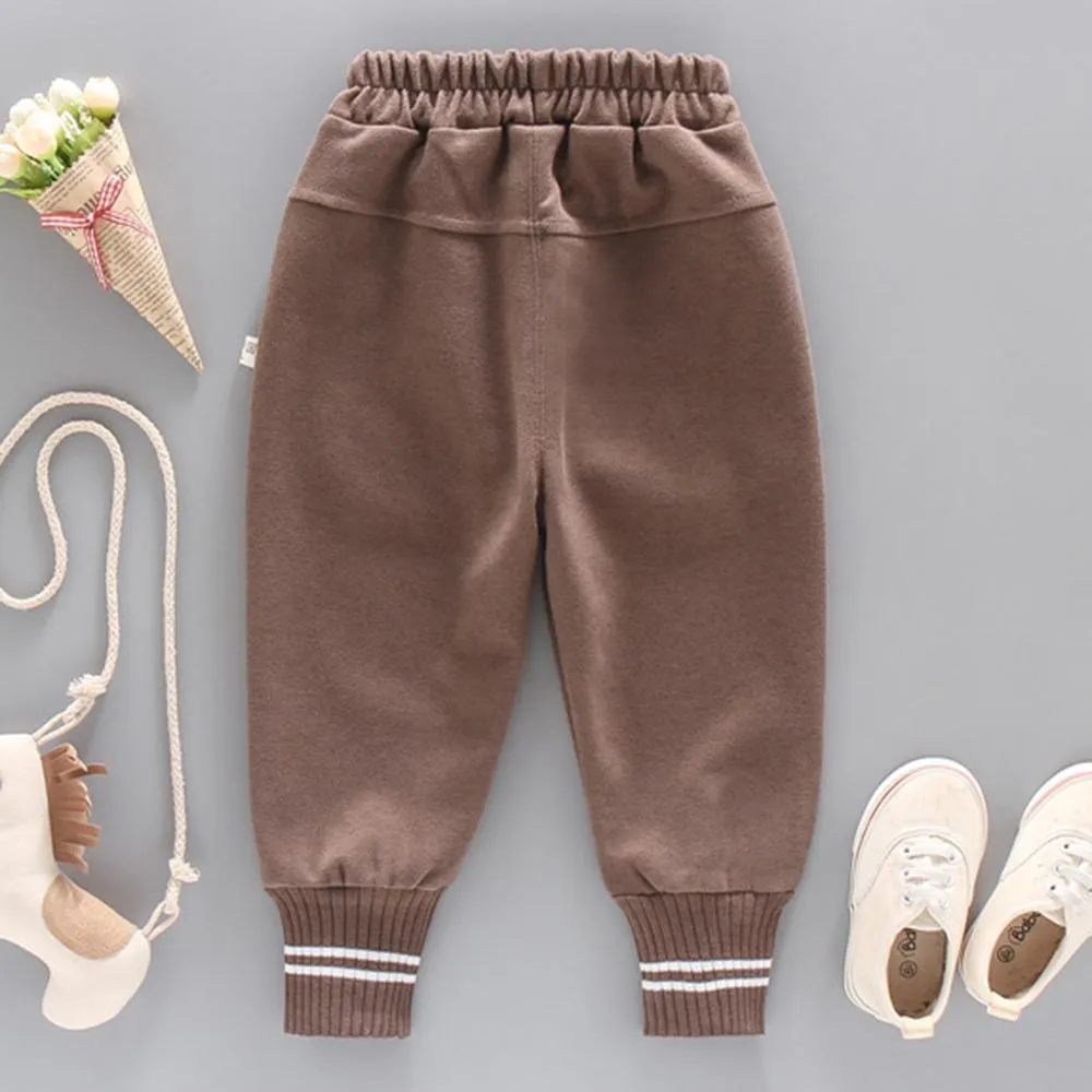 Boys Solid Pocket Elastic Waist Pants Wholesale Boys Boutique Clothing
