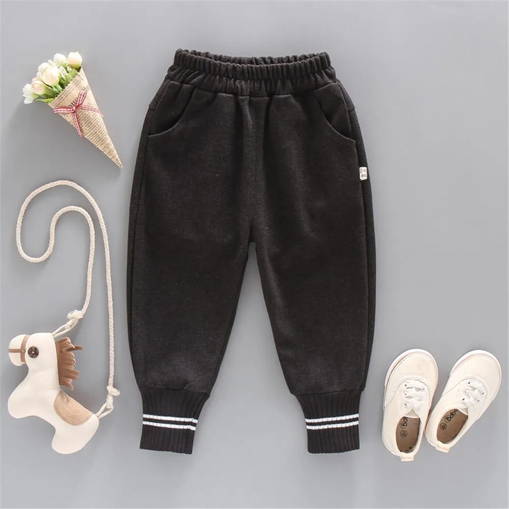 Boys Solid Pocket Elastic Waist Pants Wholesale Boys Boutique Clothing