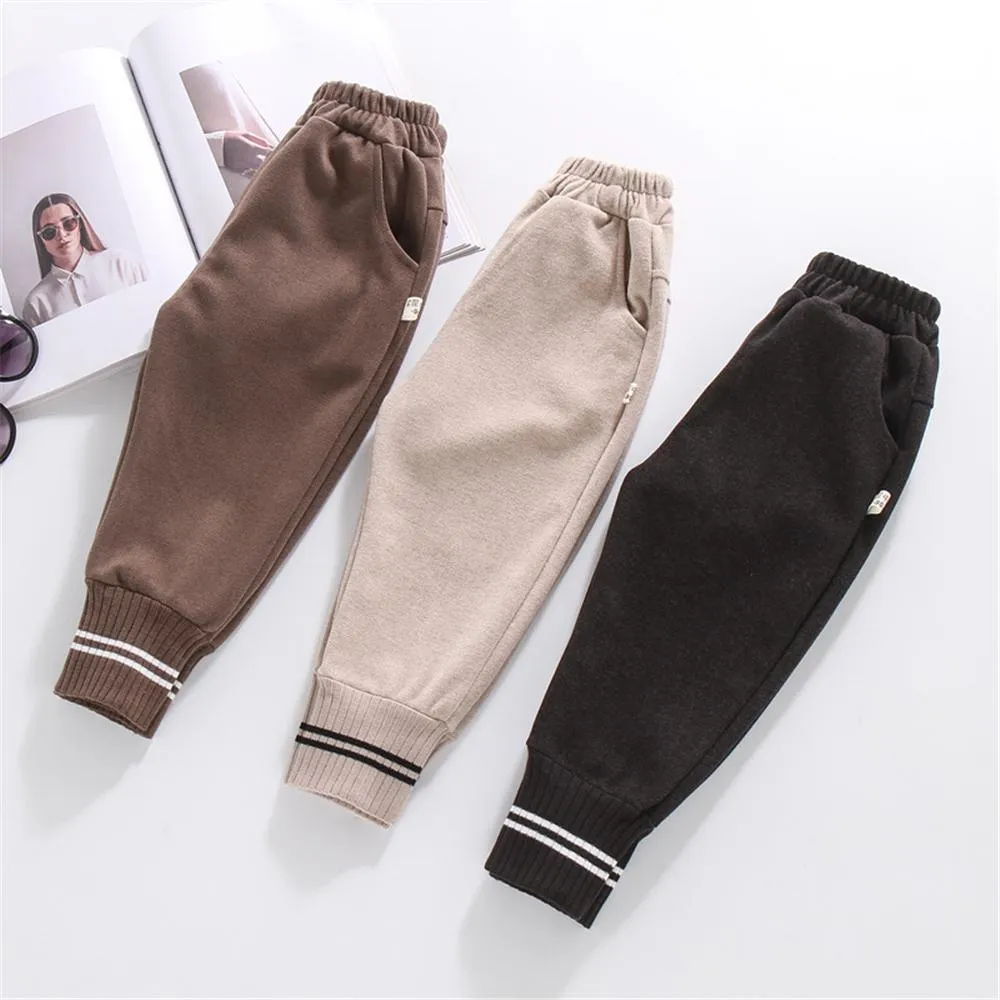 Boys Solid Pocket Elastic Waist Pants Wholesale Boys Boutique Clothing