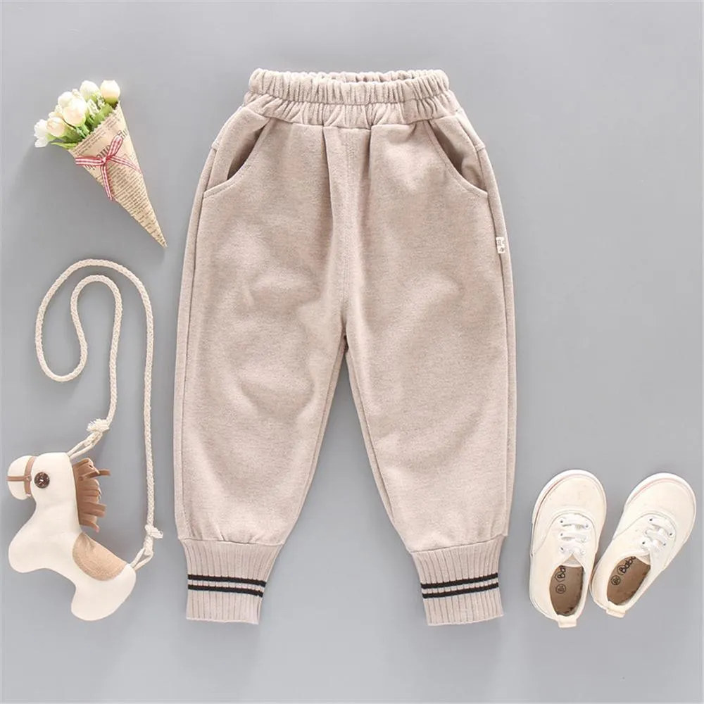 Boys Solid Pocket Elastic Waist Pants Wholesale Boys Boutique Clothing