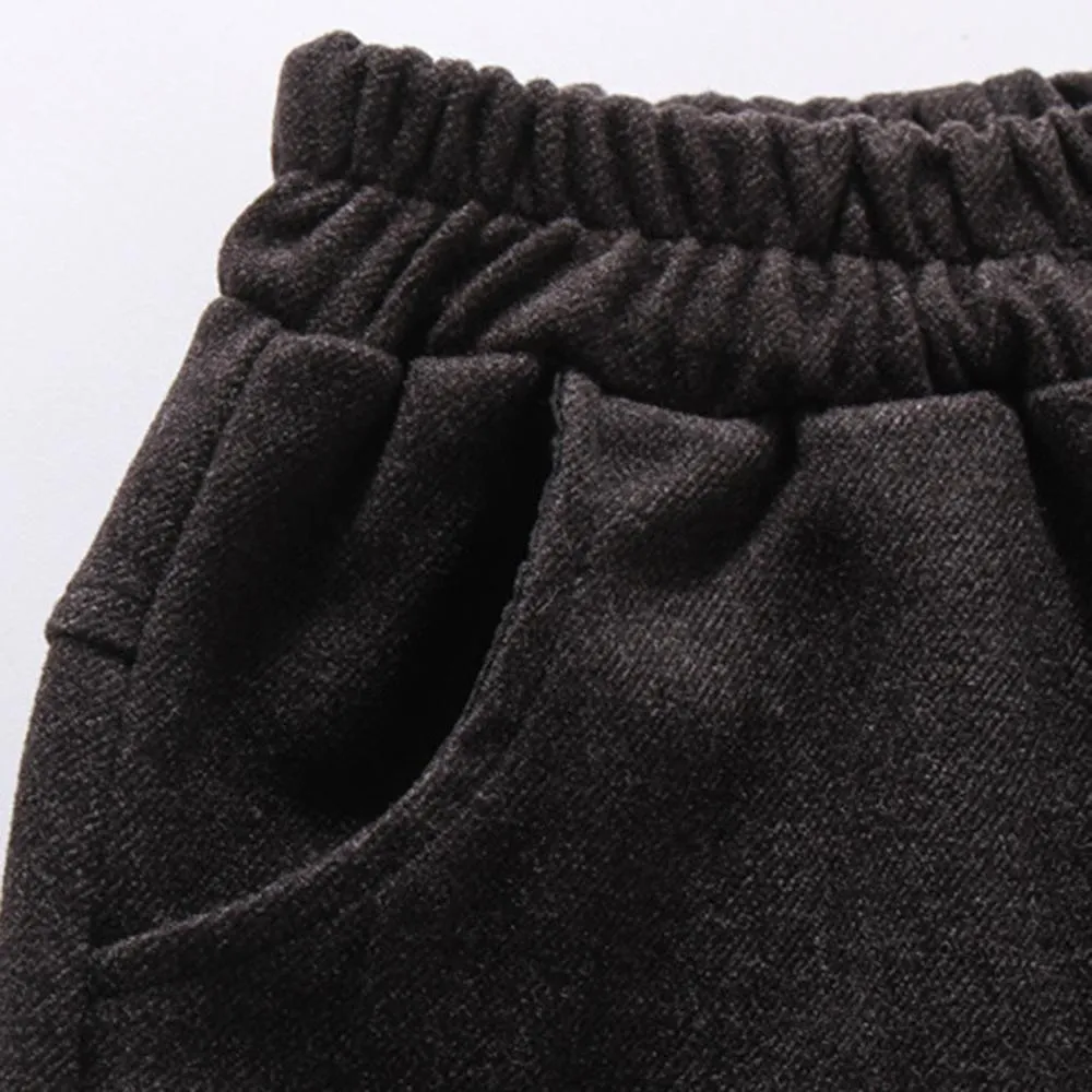 Boys Solid Pocket Elastic Waist Pants Wholesale Boys Boutique Clothing