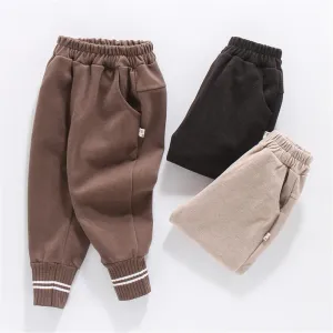 Boys Solid Pocket Elastic Waist Pants Wholesale Boys Boutique Clothing