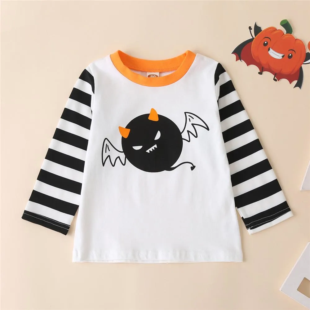 Boys Striped Halloween Printed Tops & Trousers Boys Wholesale Clothing