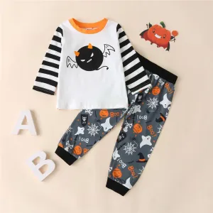 Boys Striped Halloween Printed Tops & Trousers Boys Wholesale Clothing