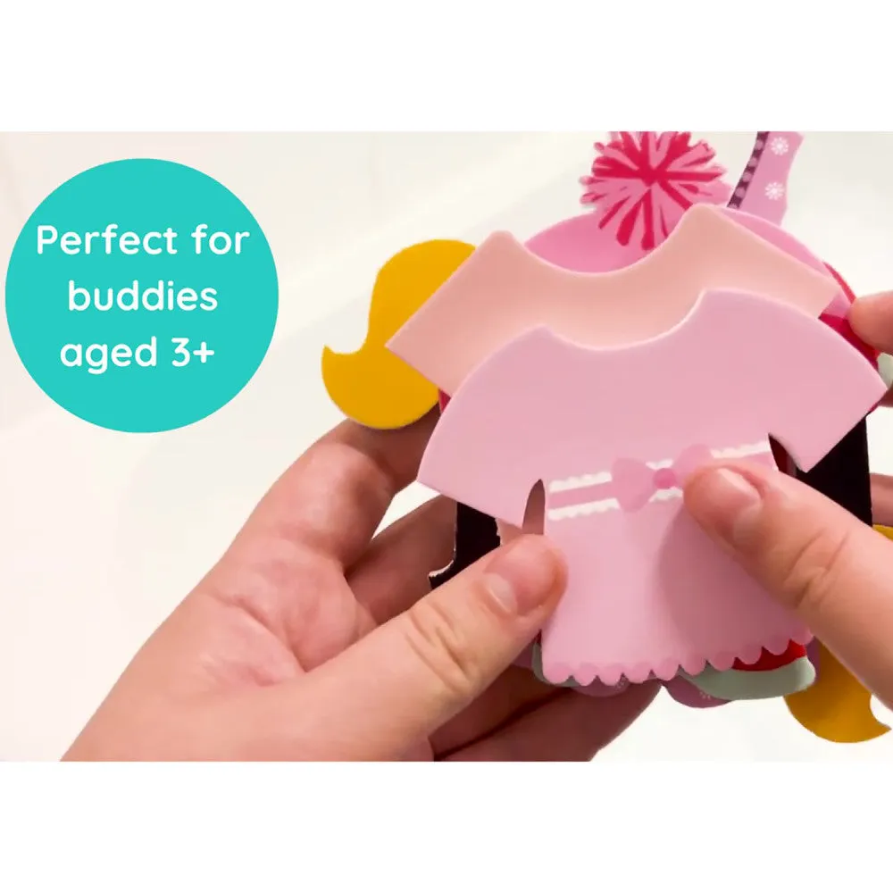 Buddy & Barney Dress-Up Bath Time Foam Stickers - 32 Pieces