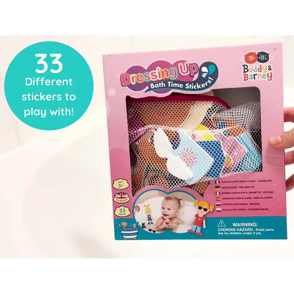 Buddy & Barney Dress-Up Bath Time Foam Stickers - 32 Pieces