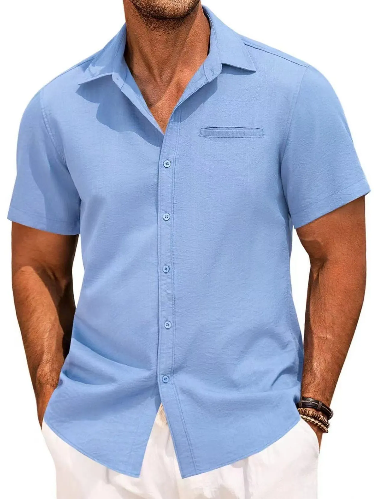 Button Polo Short Sleeve Shirt