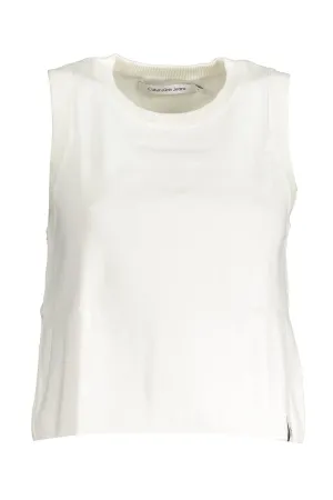 Calvin Klein Sleek Cotton-Polyamide White Tank Top