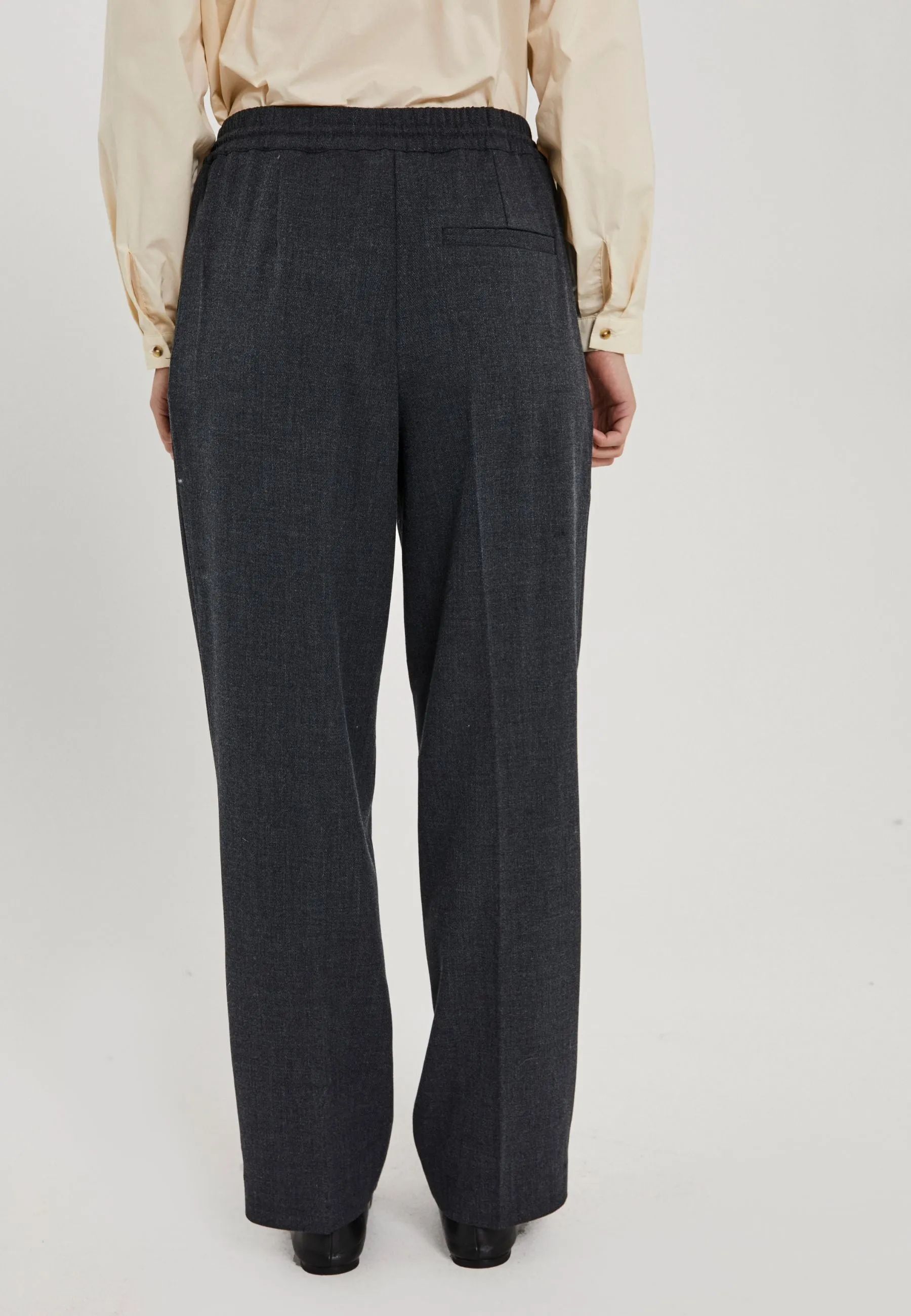 Cano casual pants - Dark grey melange