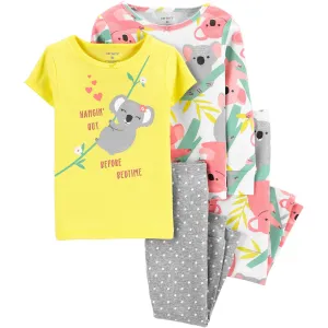 Carter's 4-Piece 100% Snug Fit Cotton Pjs Girl Multicolor 1I554710