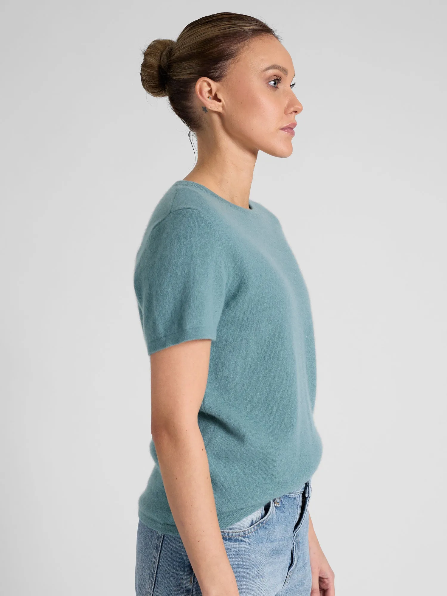 Cashmere T-shirt "Fresh" - arctic