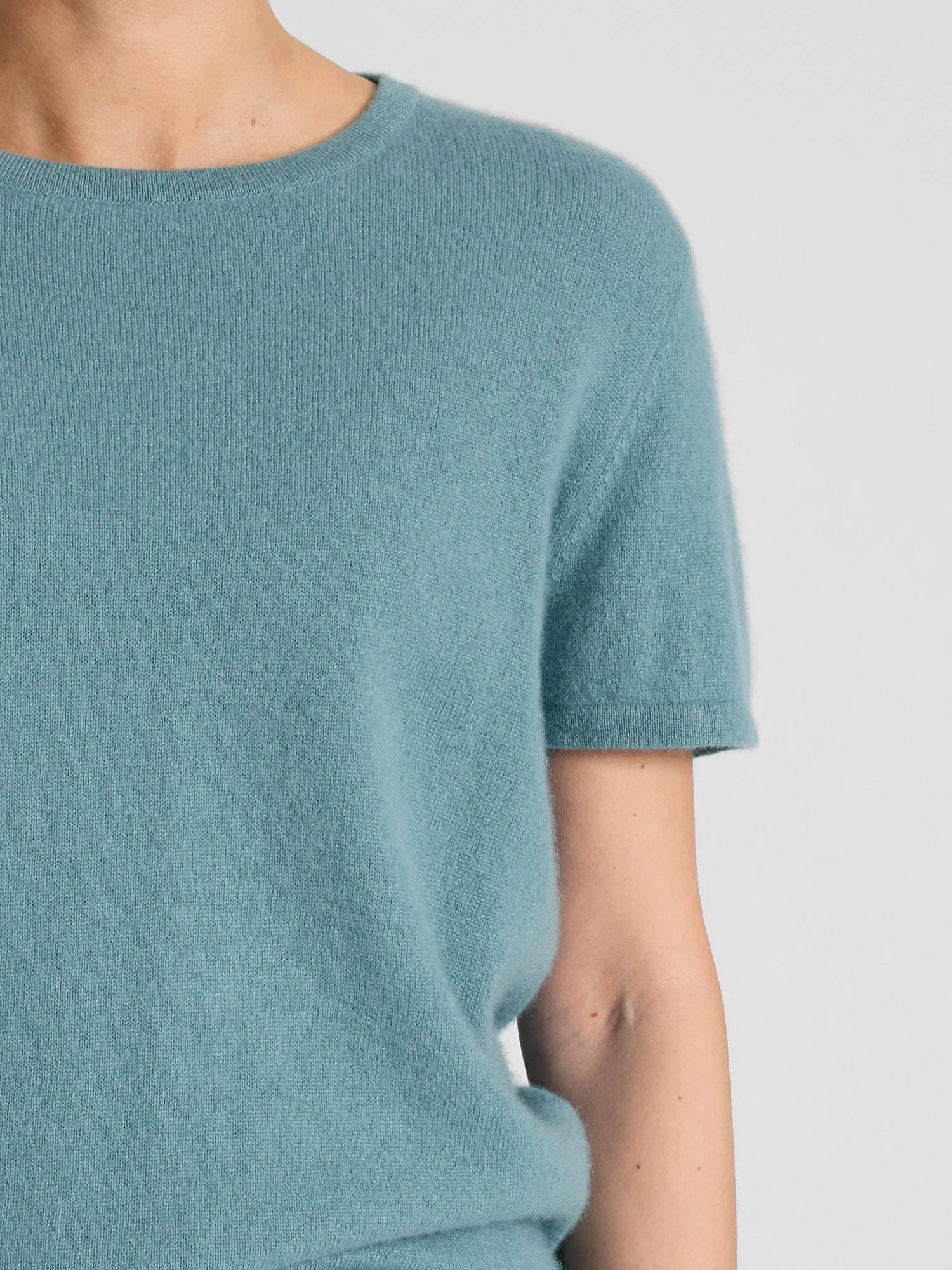 Cashmere T-shirt "Fresh" - arctic