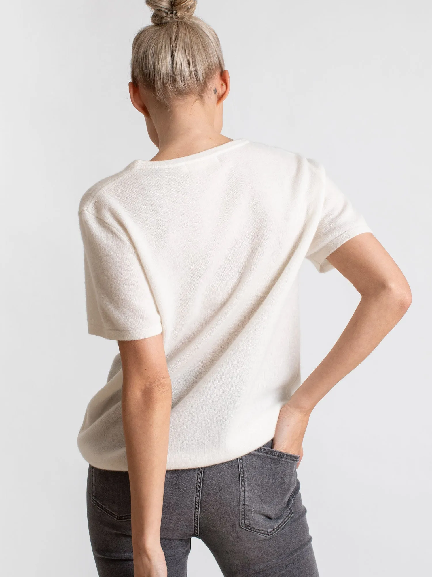 Cashmere T-shirt "Fresh" - white