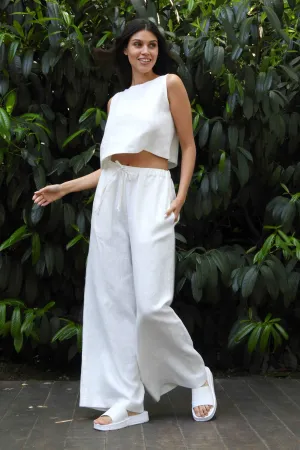 CHAKRA White Women's Linen Pants