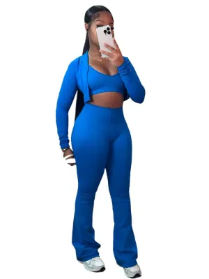Chic Fashion 3-Piece Set Versatile Streetwear for Fitness and Casual Outings!