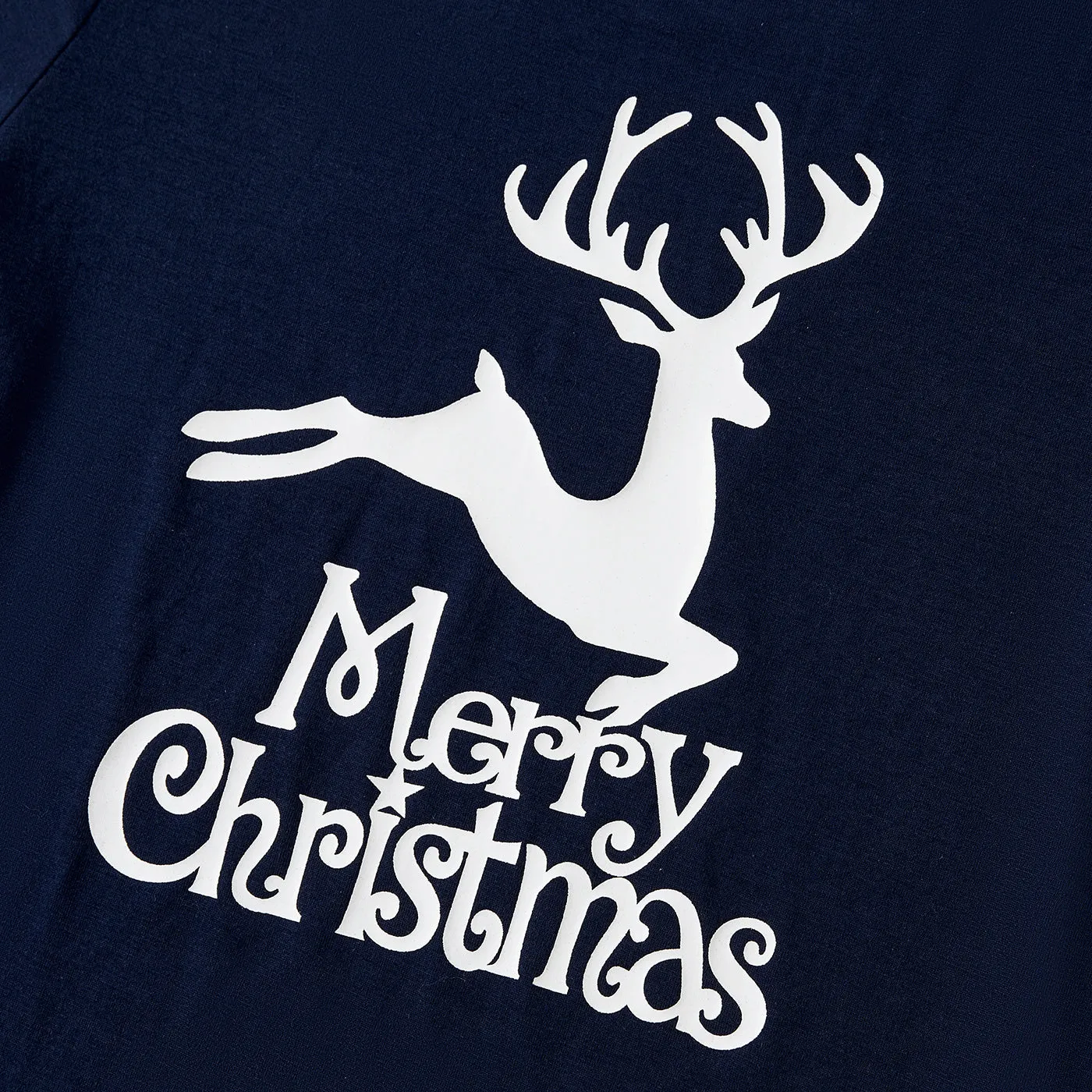 Christmas Polyester Family Pajamas Set - Casual Christmas Pattern Long Sleeve Matching Outfits