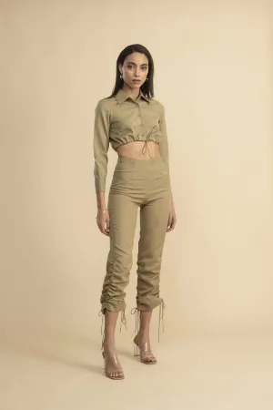 Comm Classic Draw string Co-ord Beige
