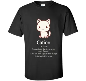 Cute Science Cat T-Shirt Kawaii Cation Chemistry Pawsitive