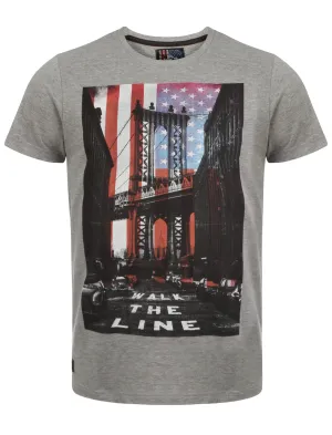 Dissident Walk The Line Grey T-Shirt