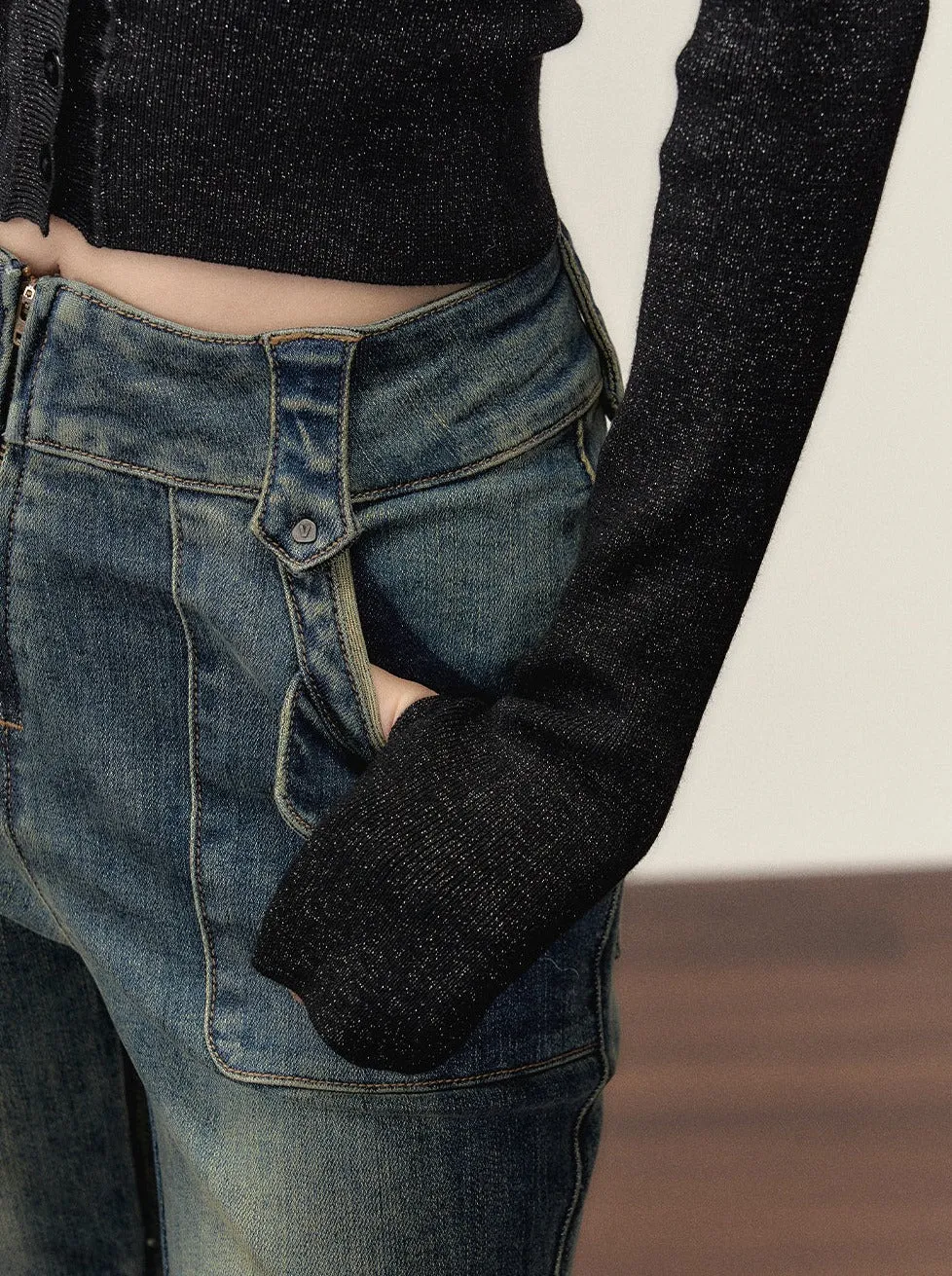 Fake Two -Piece Ramewest Slim Tops