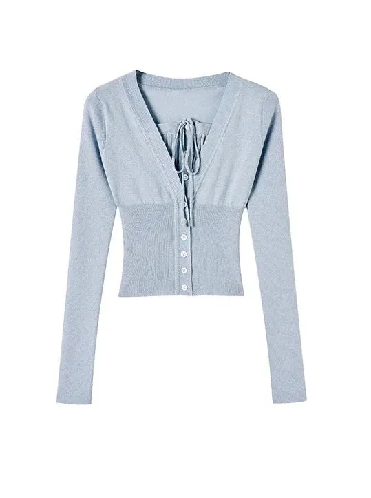 Fake Two -Piece Ramewest Slim Tops