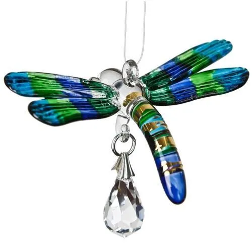 Fantasy Glass Crystal Suncatchers-Eagle, Hummingbird, Songbird and Dragonfly