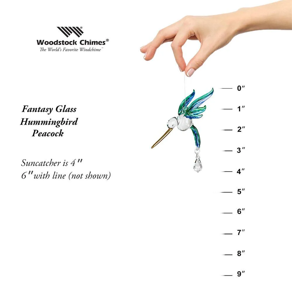 Fantasy Glass Crystal Suncatchers-Eagle, Hummingbird, Songbird and Dragonfly