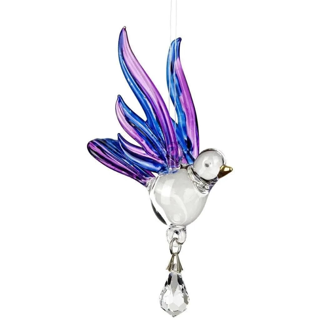 Fantasy Glass Crystal Suncatchers-Eagle, Hummingbird, Songbird and Dragonfly