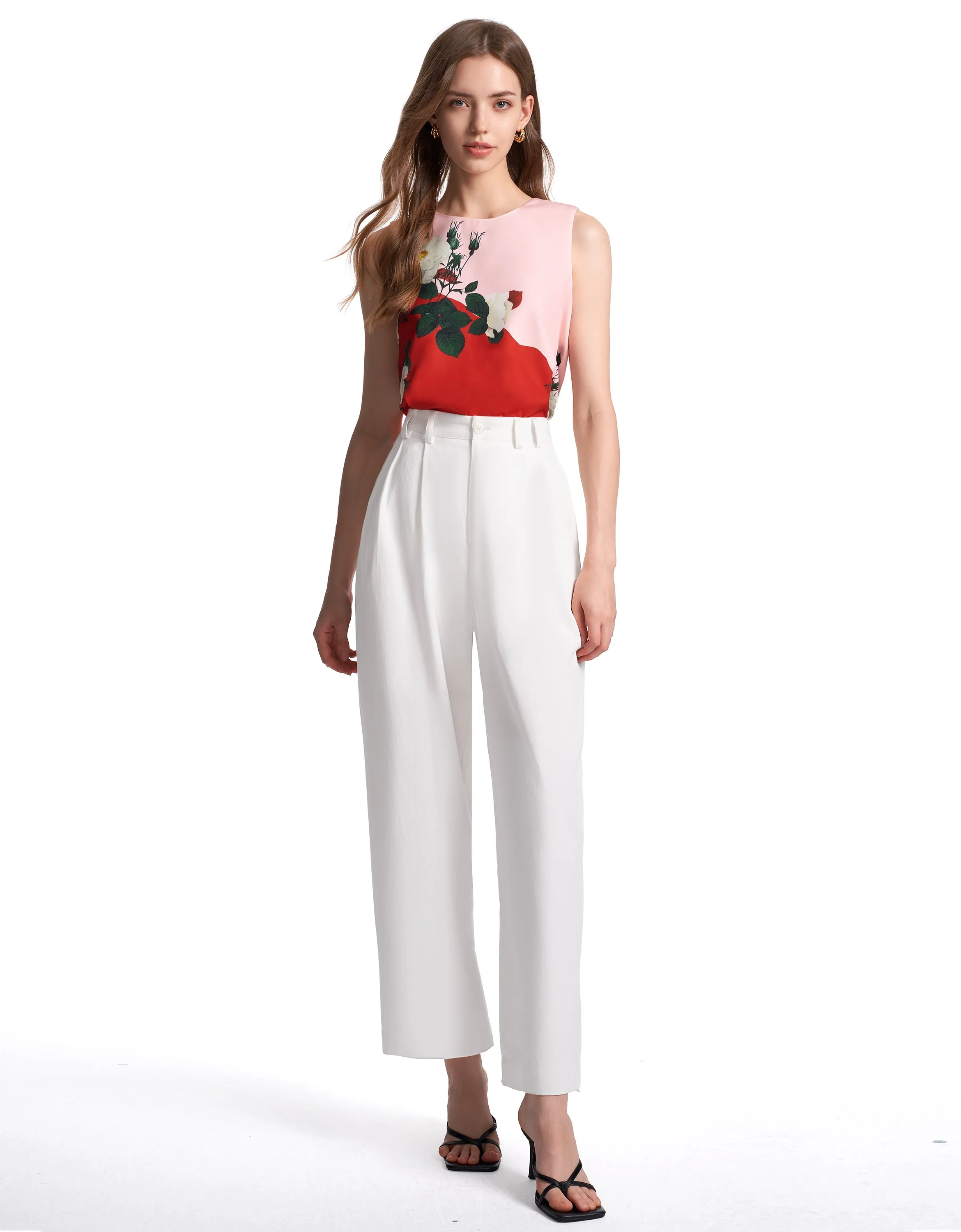 Floral Print Sleeveless Top
