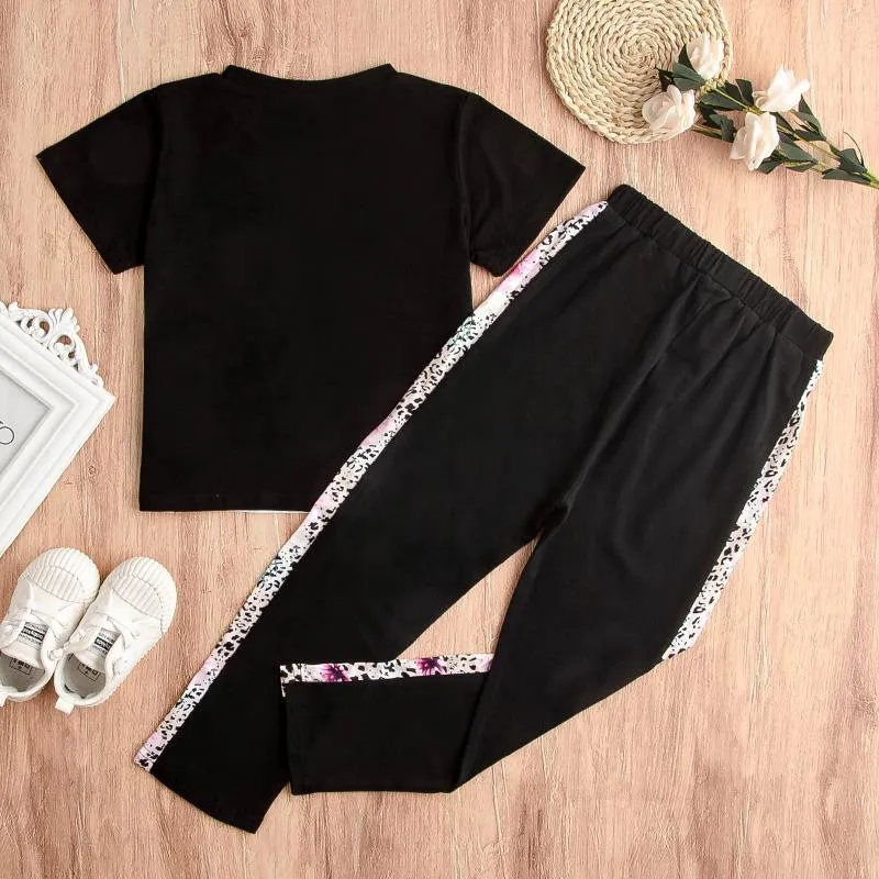 Floral Short-sleeve Top and Pants Set