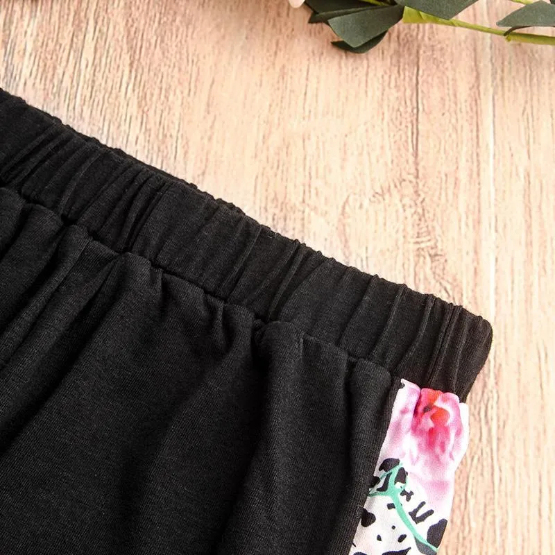 Floral Short-sleeve Top and Pants Set