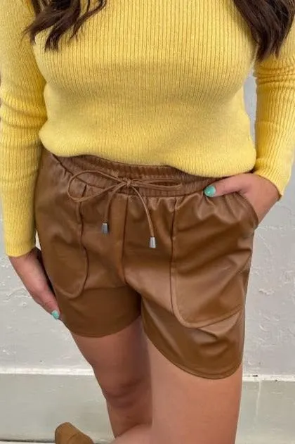 Forget Me Not Leather Shorts