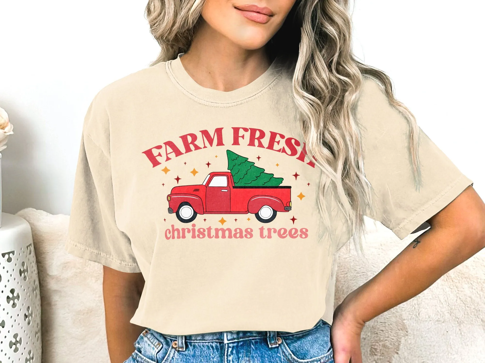 Fresh Farm Christmas Trees Comfort Colors® Shirt, Color Blast® Shirt, Sweatshirt & Hoodie, Perfect Gift for Christmas and Winter Holidays