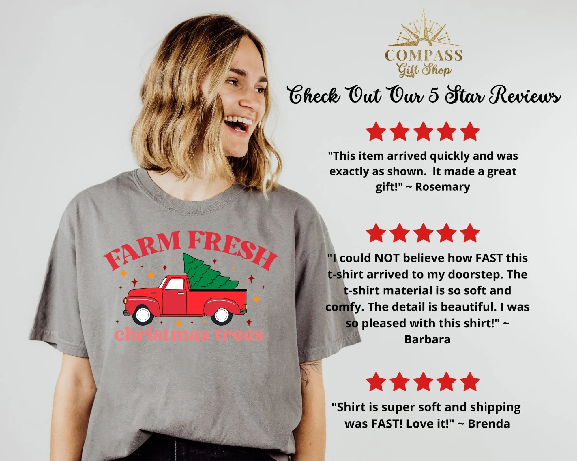 Fresh Farm Christmas Trees Comfort Colors® Shirt, Color Blast® Shirt, Sweatshirt & Hoodie, Perfect Gift for Christmas and Winter Holidays