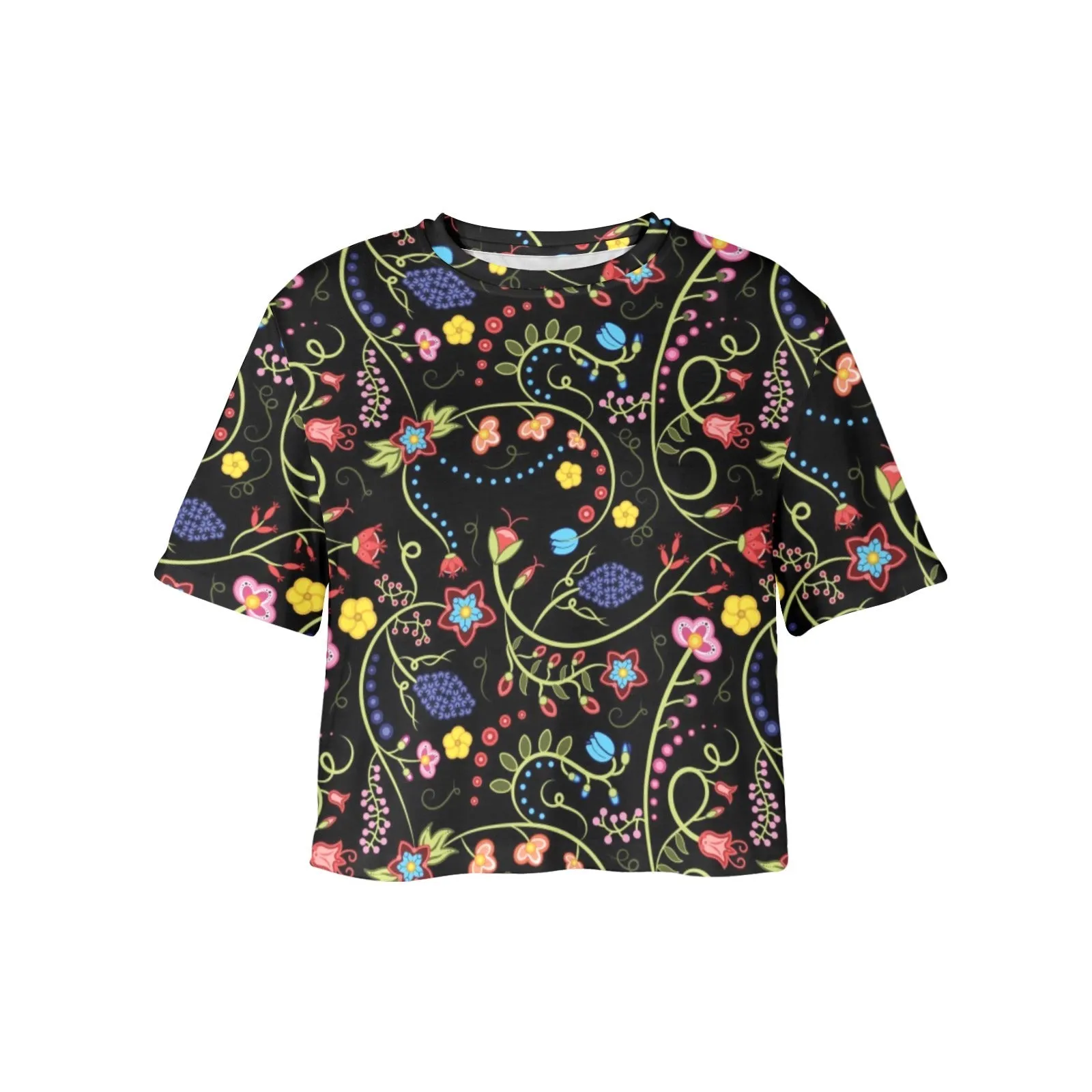 Fresh Fleur Midnight Crop Top