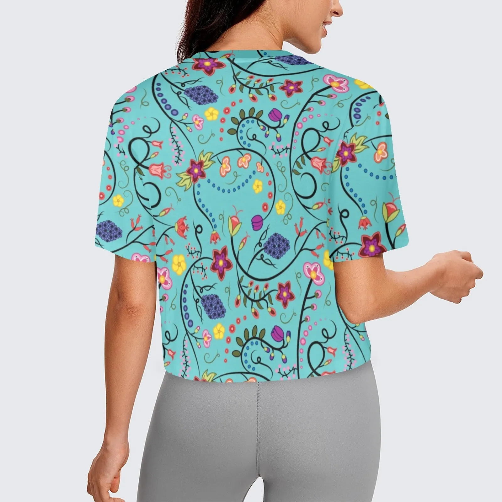 Fresh Fleur Sky Crop Top