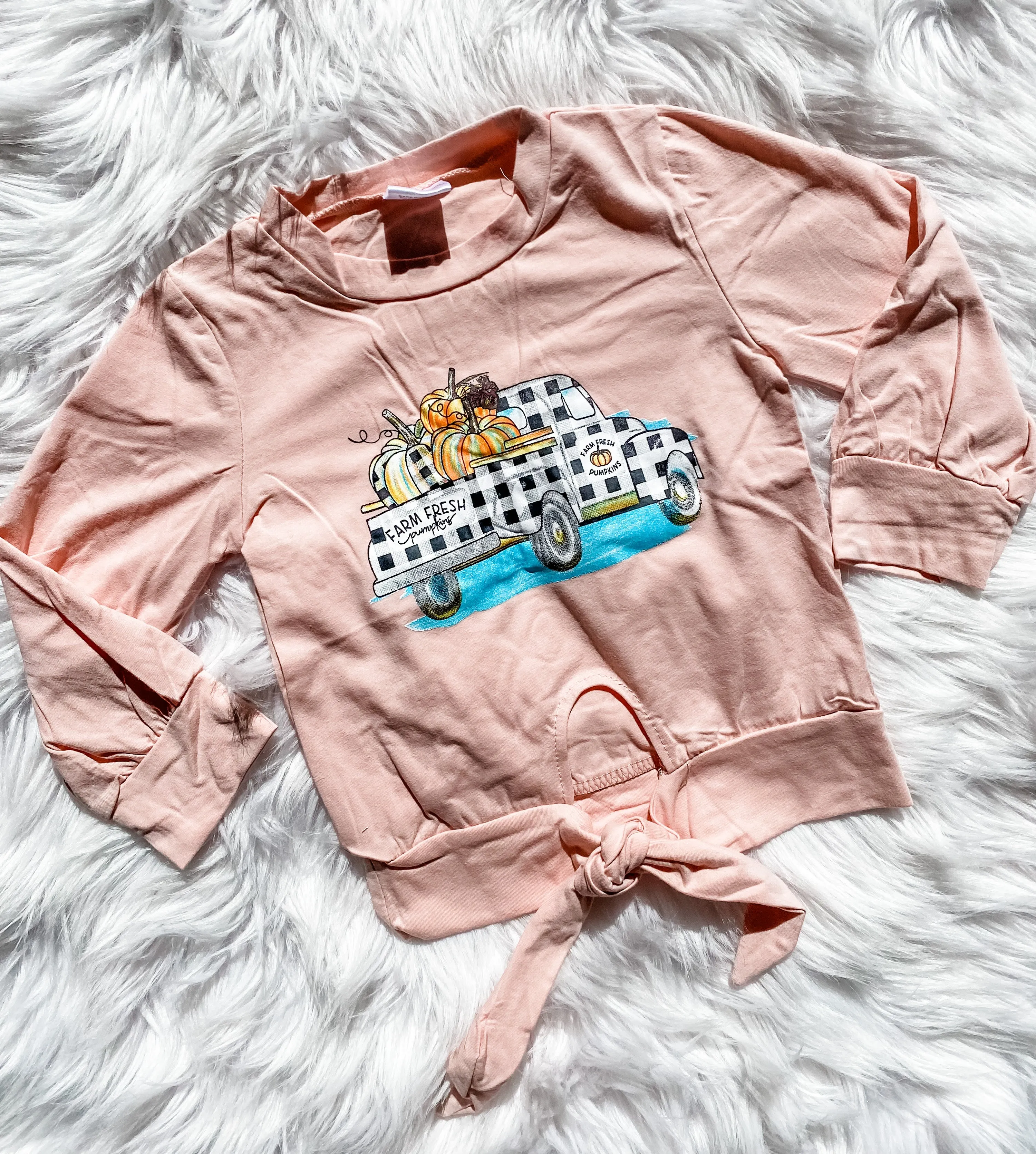 Fresh Pumpkins Knot Front Tee