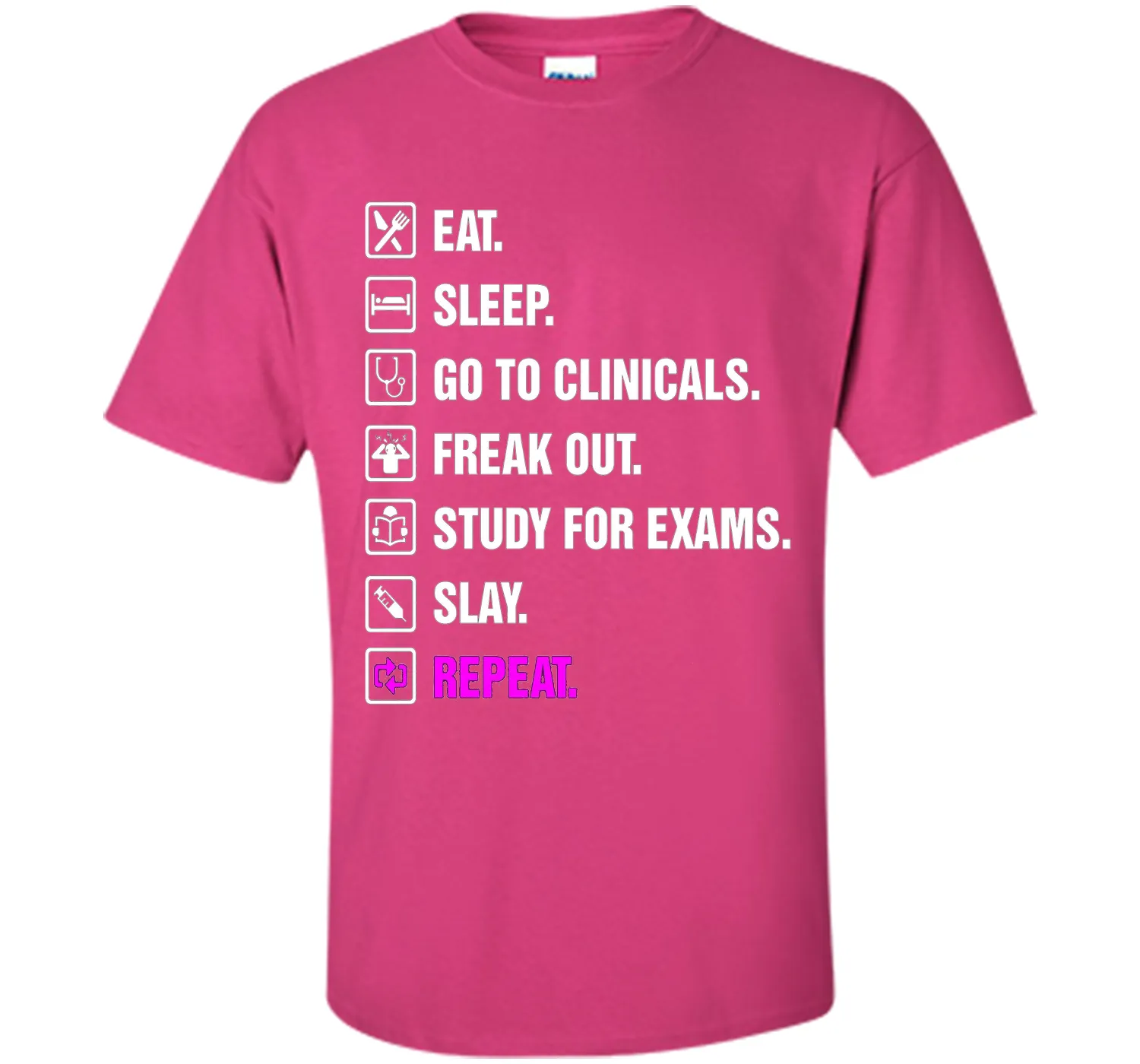 Funny Nurse Shirt Slay RN LPN Clinicals Nursing School