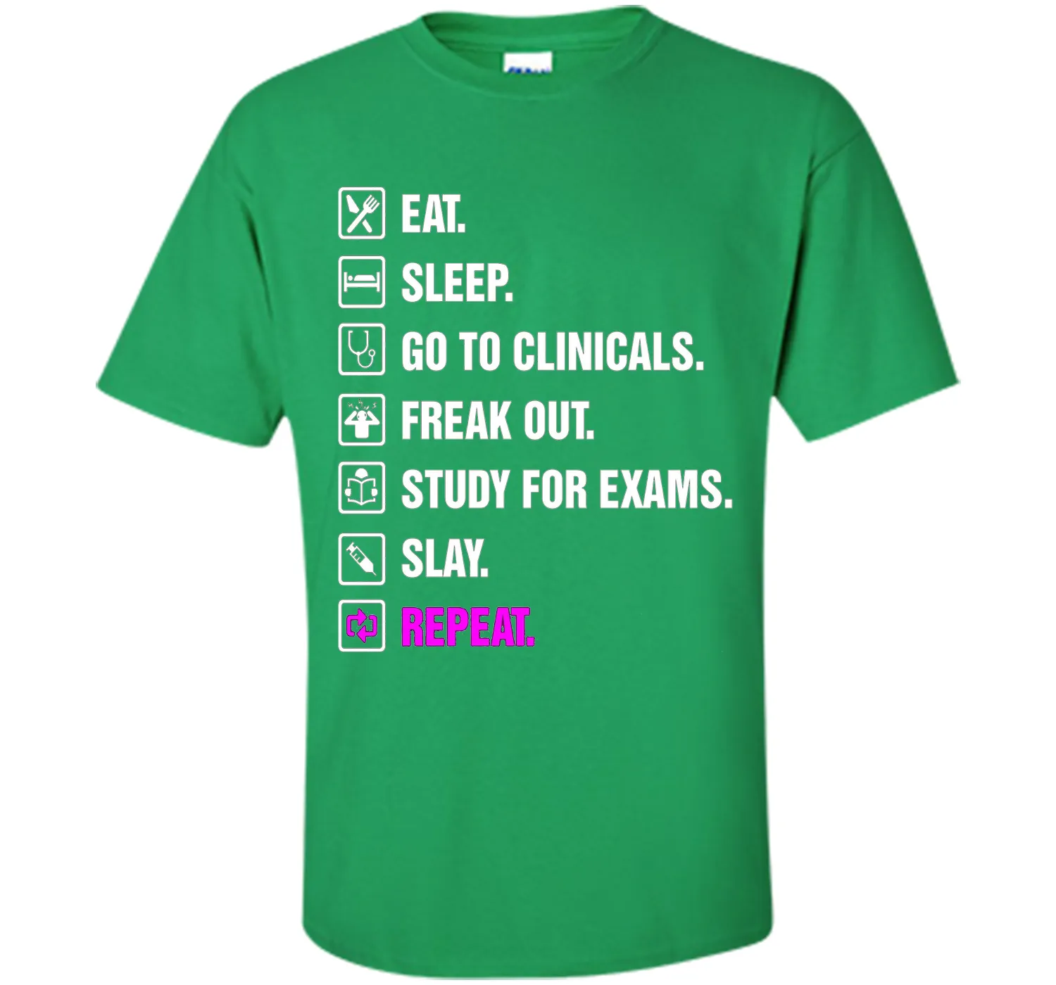 Funny Nurse Shirt Slay RN LPN Clinicals Nursing School