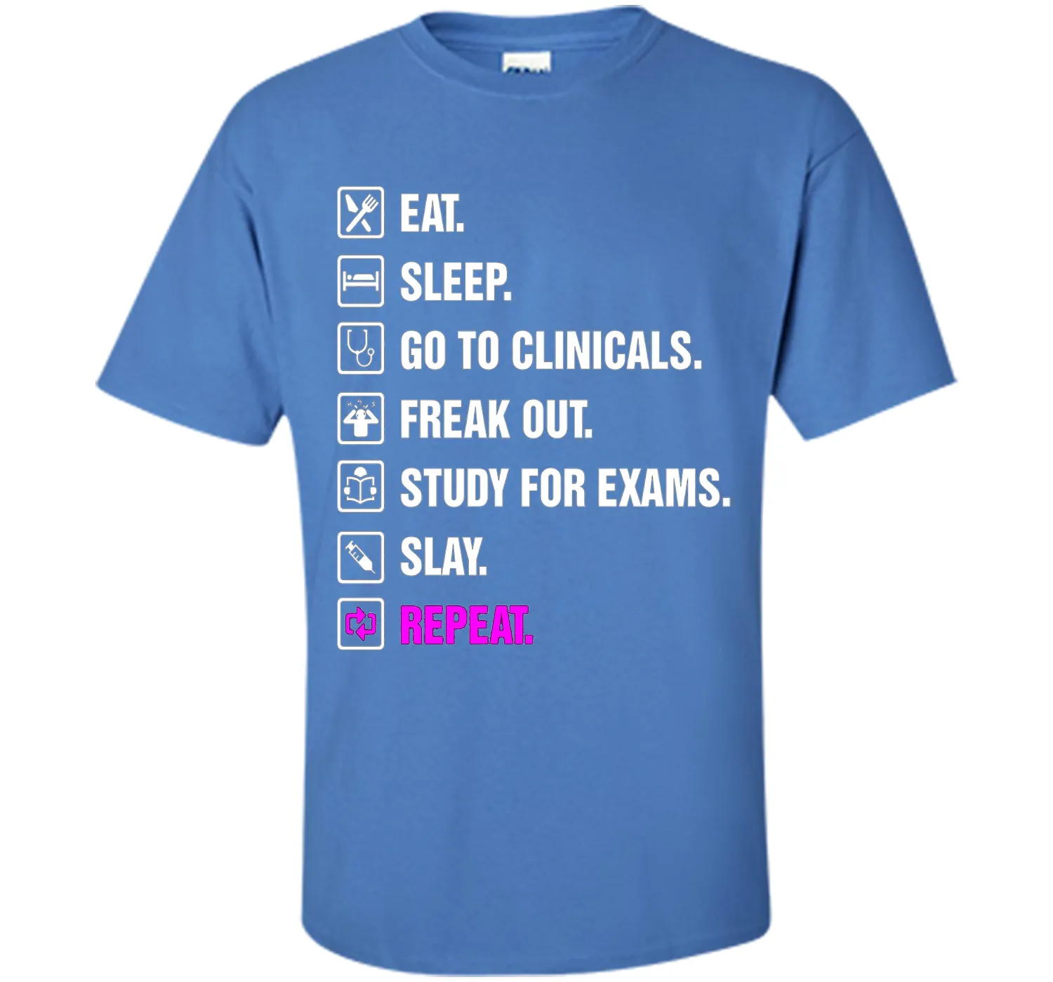 Funny Nurse Shirt Slay RN LPN Clinicals Nursing School