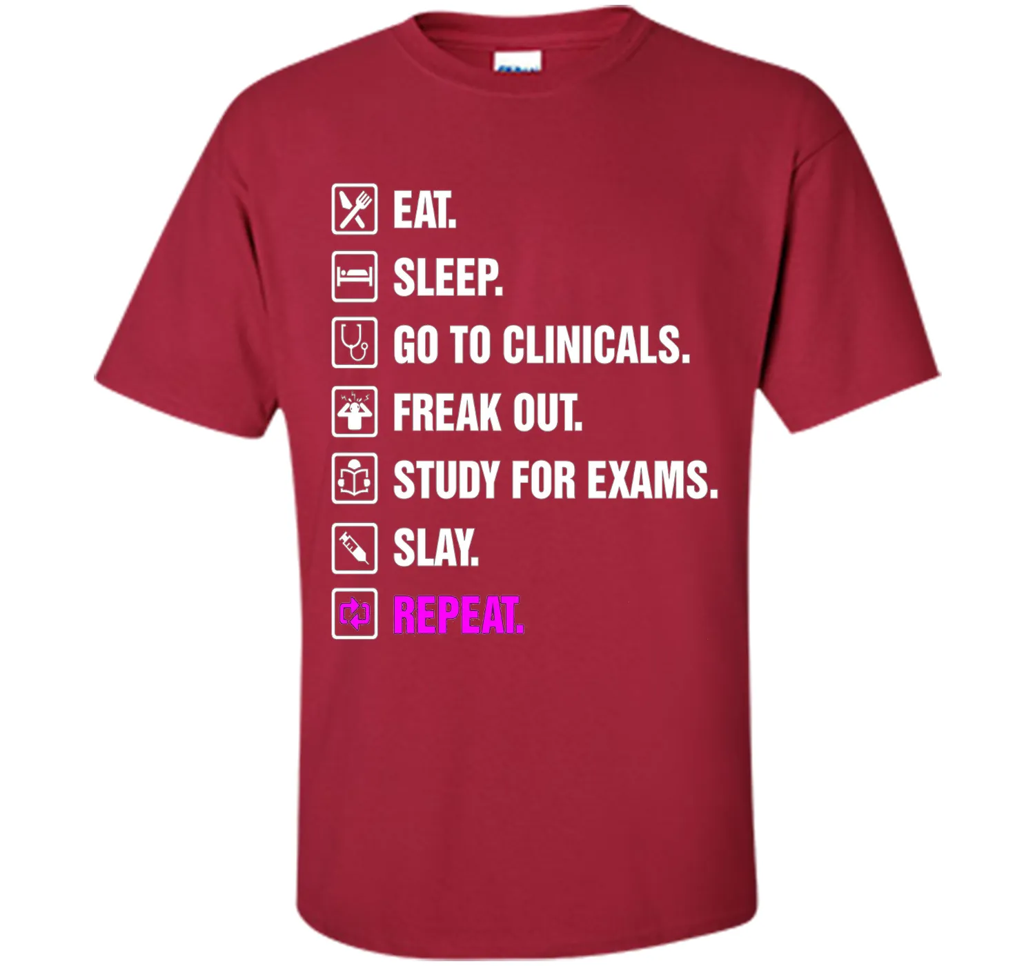 Funny Nurse Shirt Slay RN LPN Clinicals Nursing School