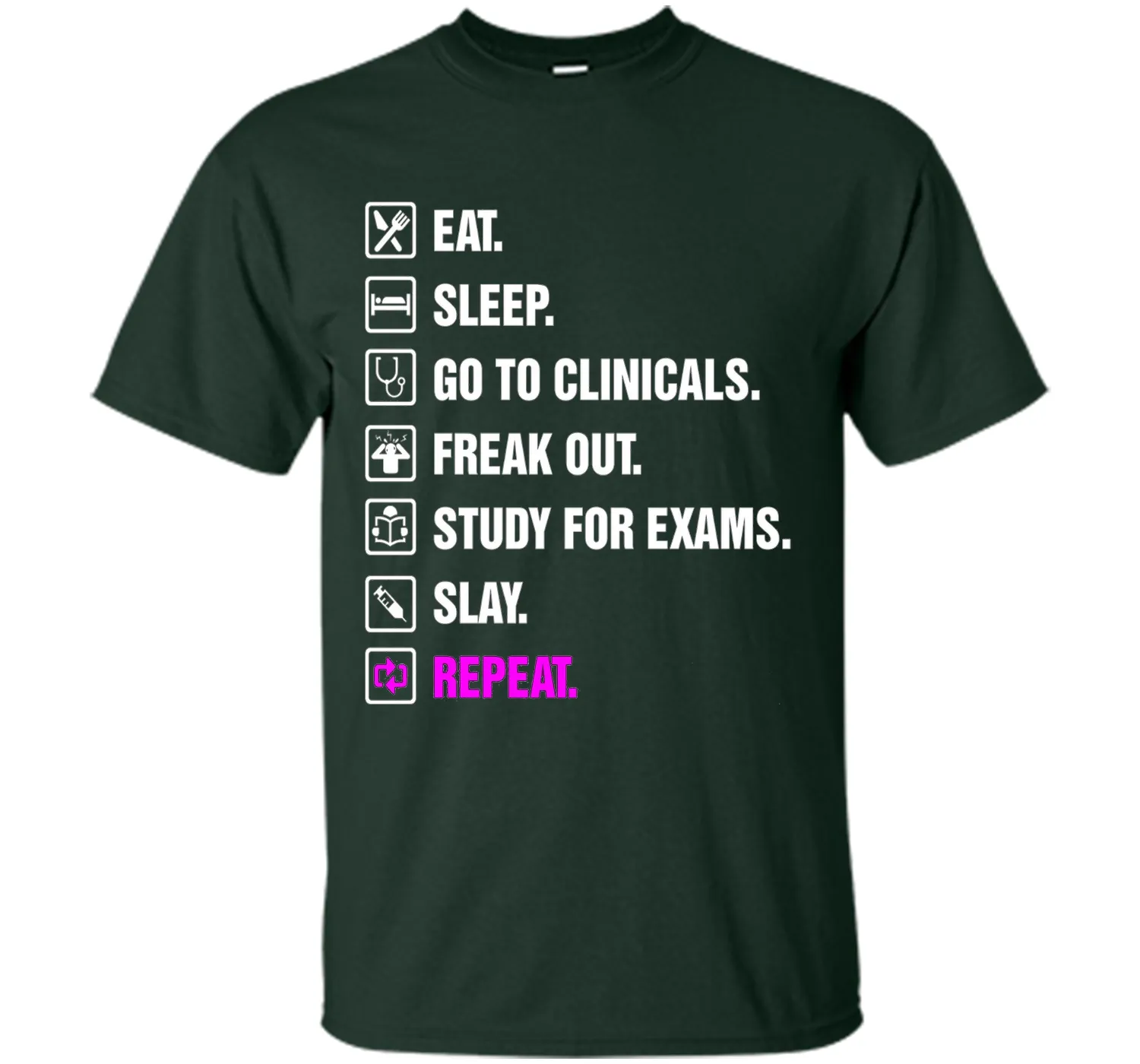 Funny Nurse Shirt Slay RN LPN Clinicals Nursing School