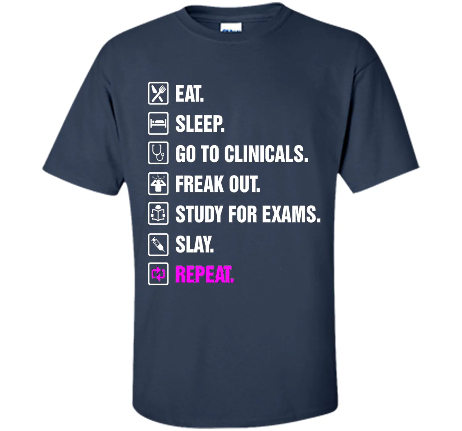Funny Nurse Shirt Slay RN LPN Clinicals Nursing School