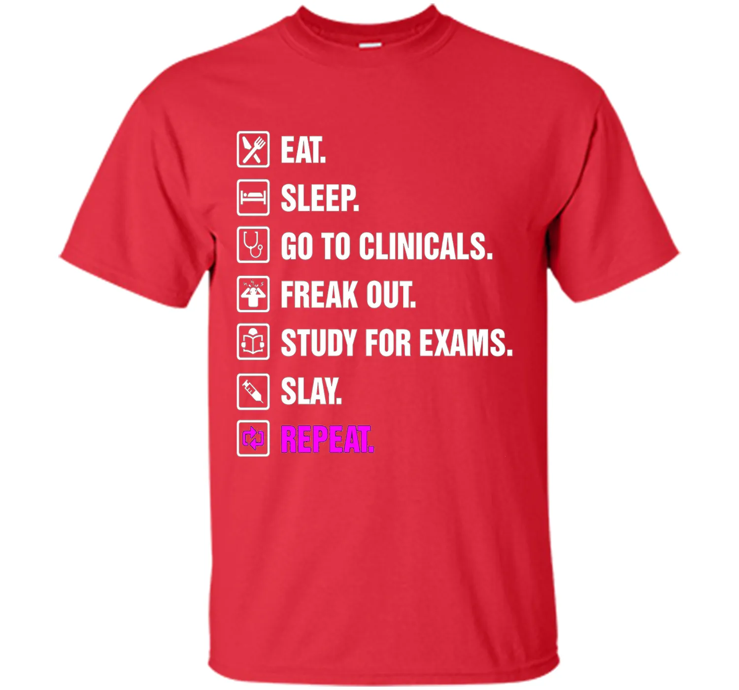 Funny Nurse Shirt Slay RN LPN Clinicals Nursing School