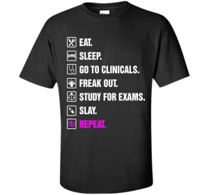 Funny Nurse Shirt Slay RN LPN Clinicals Nursing School