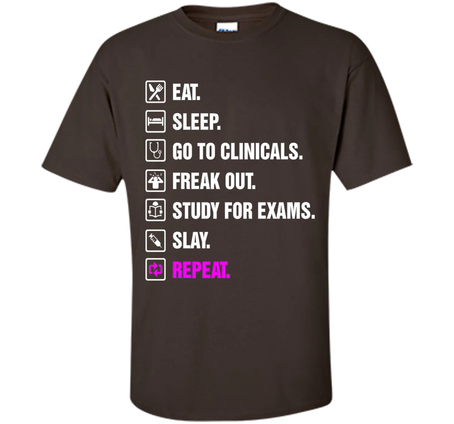 Funny Nurse Shirt Slay RN LPN Clinicals Nursing School